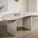 Esstisch >WL7.364< in Mango Weiß, Massivholz - 180x75x90cm (BxHxT)
