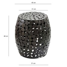 Beistelltisch >WL7.367< in Schwarz, Aluminium - 46x40cm (HxD)