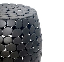 Beistelltisch >WL7.367< in Schwarz, Aluminium - 46x40cm (HxD)