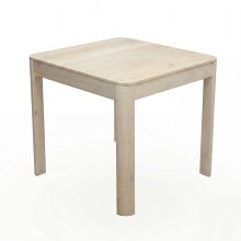 Esstisch >WL7.378< in Mango Weiß, Massivholz - 80x76x80cm (BxHxT)