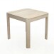 Esstisch >WL7.378< in Mango Weiß, Massivholz - 80x76x80cm (BxHxT)