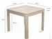 Esstisch >WL7.378< in Mango Weiß, Massivholz - 80x76x80cm (BxHxT)