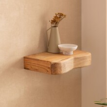 Wandboard >WL7.385< in Akazie, Massivholz - 40x8x20cm (BxHxT)