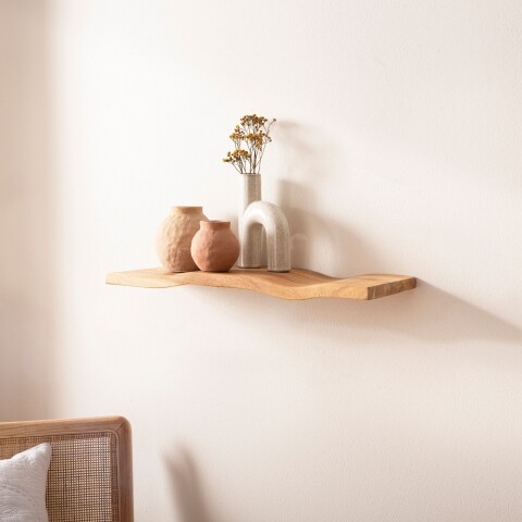 Wandboard >WL7.395< in Akazie, Massivholz - 40x3x20cm (BxHxT)