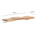 Wandboard >WL7.395< in Akazie, Massivholz - 40x3x20cm (BxHxT)