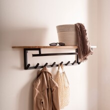 Garderobenleiste >WL7.405< in Akazie / schwarz -...