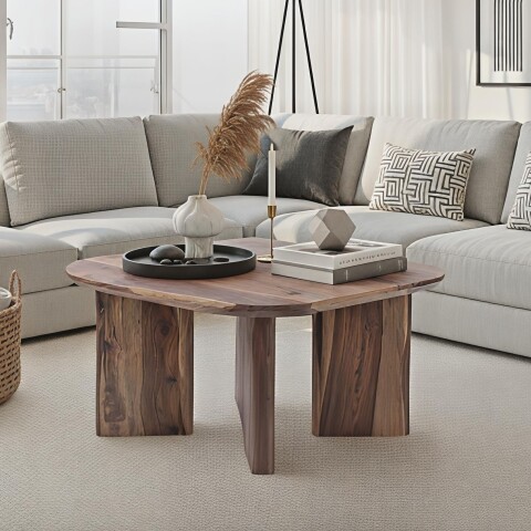 Couchtisch >WL7.413< in Sheesham, Massivholz - 60x45x60cm (BxHxT)