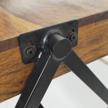 Couchtisch >WL7.414< in Sheesham / schwarz - 120x60x40 (LxBxH)