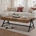 Couchtisch >WL7.414< in Sheesham / schwarz - 120x60x40 (LxBxH)