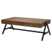 Couchtisch >WL7.414< in Sheesham / schwarz - 120x60x40 (LxBxH)