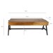 Couchtisch >WL7.414< in Sheesham / schwarz - 120x60x40 (LxBxH)