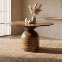 Esstisch >WL7.435< in Mango, Massivholz - 74x120cm...