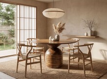 Esstisch >WL7.435< in Mango, Massivholz - 74x120cm (HxD)