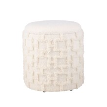 Pouf >WL7.418< mit Stauraum, in Creme, Stoff -...