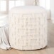 Pouf >WL7.418< mit Stauraum, in Creme, Stoff - 45x40cm (HxD)