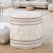 Pouf >WL7.419< mit Stauraum, in Creme, Wolle - 45x40cm (HxD)