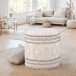 Pouf >WL7.419< mit Stauraum, in Creme, Wolle - 45x40cm (HxD)