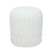 Pouf >WL7.420< mit Stauraum, in Weiß, Stoff - 45x40cm (HxD)
