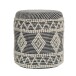 Sitzhocker >WL7.421< mit Stauraum, Grau-Creme, Stoff - 45x40cm (HxD)