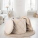 Pouf >WL7.422< mit Stauraum, Creme, Baumwolle - 45x40cm (HxD)