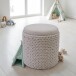 Pouf >WL7.424< mit Stauraum, in Creme, Stoff - 45x40cm (HxD)