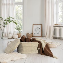 Sitzhocker >WL7.426< mit Stauraum, in Braun,...