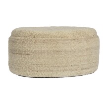 Sitzhocker >WL7.426< mit Stauraum, in Braun, Wollstoff - 81x62x40cm (LxBxH)
