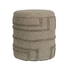 Pouf >WL7.427< mit Stauraum, in Braun, Stoff - 45x40cm (HxD)