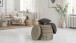 Pouf >WL7.427< mit Stauraum, in Braun, Stoff - 45x40cm (HxD)