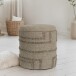 Pouf >WL7.427< mit Stauraum, in Braun, Stoff - 45x40cm (HxD)