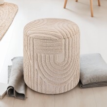 Pouf >WL7.428< mit Stauraum, Beige, Baumwollstoff - 45x40cm (HxD)