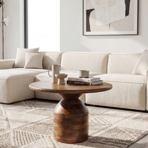 Couchtisch >WL7.434< in Mango, Massivholz - 42x60cm (HxD)