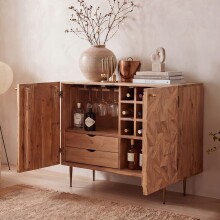 Barschrank >WL7.441< in Akazie, Massivholz -...