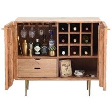 Barschrank >WL7.441< in Akazie, Massivholz -...
