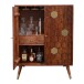 Barschrank >WL7.442< in Akazie, Massivholz & Metall - 75x96x46cm (BxHxT)