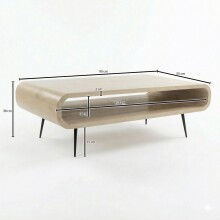 Couchtisch >WL7.451< in Mango Weiß, Massivholz - 90x55x30cm (LxBxH)