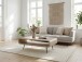 Couchtisch >WL7.451< in Mango Weiß, Massivholz - 90x55x30cm (LxBxH)