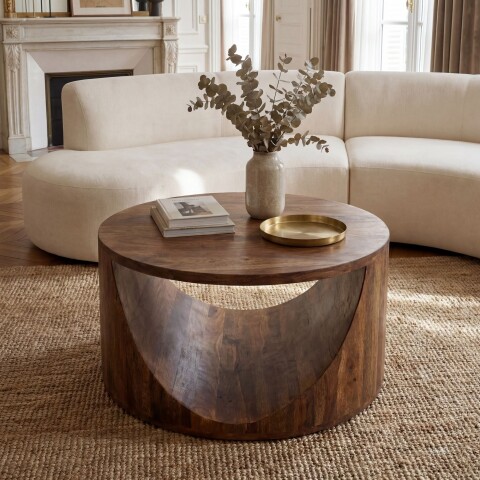 Couchtisch >WL7.452< in Mango, Massivholz - 36x60cm (HxD)
