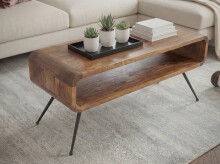 Couchtisch >WL7.455< in Mango, Massivholz - 105x40x45cm (LxBxH)