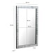 Spiegel >WL7.474< in Mosaik-Spiegel / Schwarz, MDF & Spiegel - 60x90x2cm (BxHxT)
