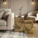 Satztisch >WL7.479< (2-teilig) in Gold, Aluminium - 30x30x45cm (LxBxH)