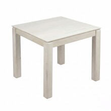 Esstisch >WL7.489< in Mango Weiß, Massivholz...