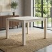 Esstisch >WL7.489< in Mango Weiß, Massivholz - 80x75x80cm (BxHxT)