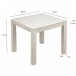 Esstisch >WL7.489< in Mango Weiß, Massivholz - 80x75x80cm (BxHxT)