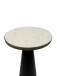 Beistelltisch >WL7.492< in Weiß / Schwarz, Marmor & Metall - 54x28cm (HxD)