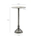 Beistelltisch >WL7.493< in Silber, Aluminium - 51x28cm (HxD)
