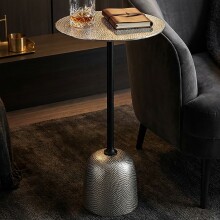 Beistelltisch >WL7.494< in Silber, Aluminium -...