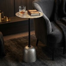 Beistelltisch >WL7.494< in Silber, Aluminium - 60x29cm (HxD)