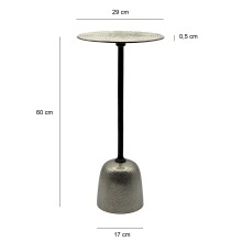 Beistelltisch >WL7.494< in Silber, Aluminium - 60x29cm (HxD)