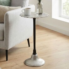Beistelltisch >WL7.495< in Silber, Aluminium -...